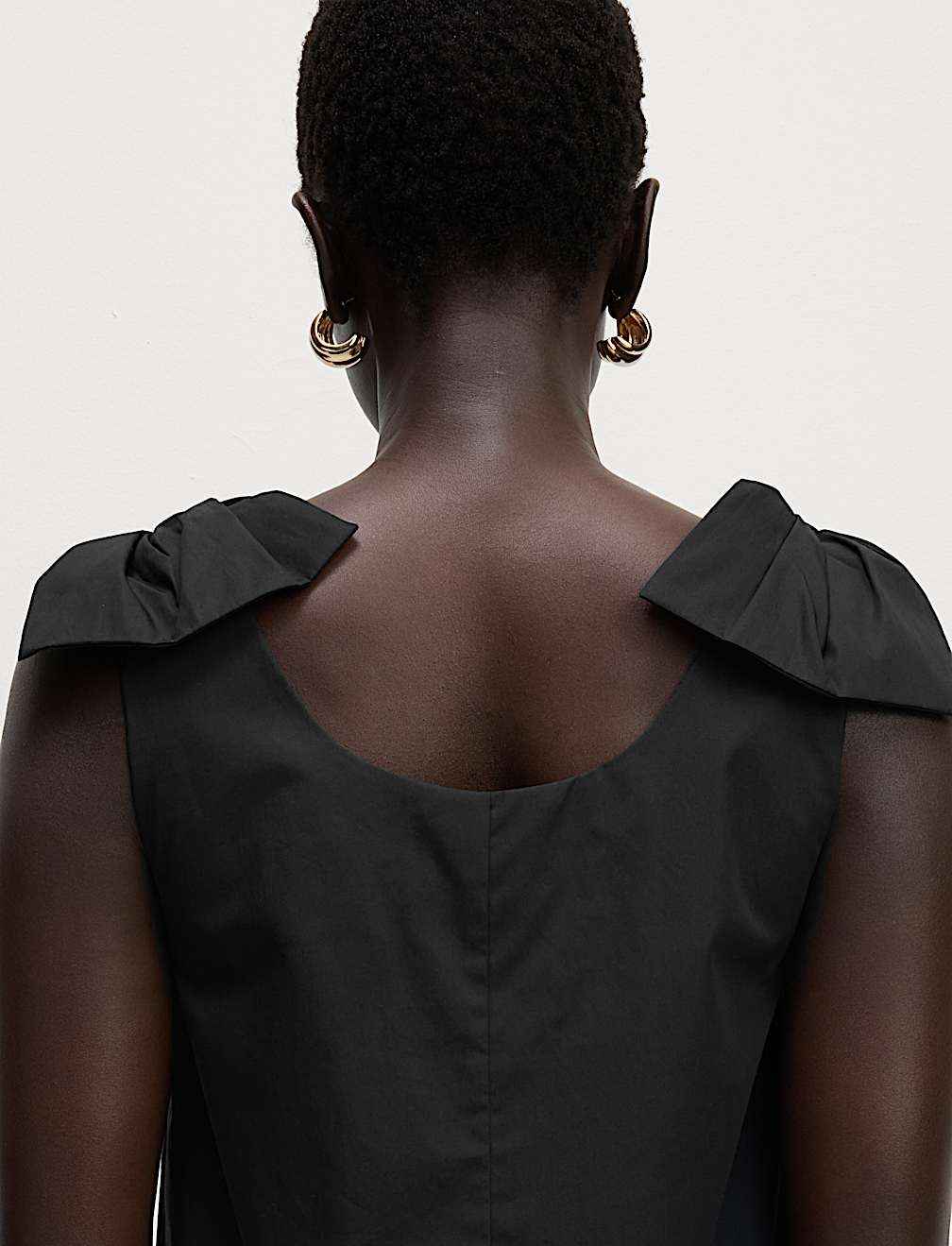 Pure Cotton Bow Detail Mini Column Dress