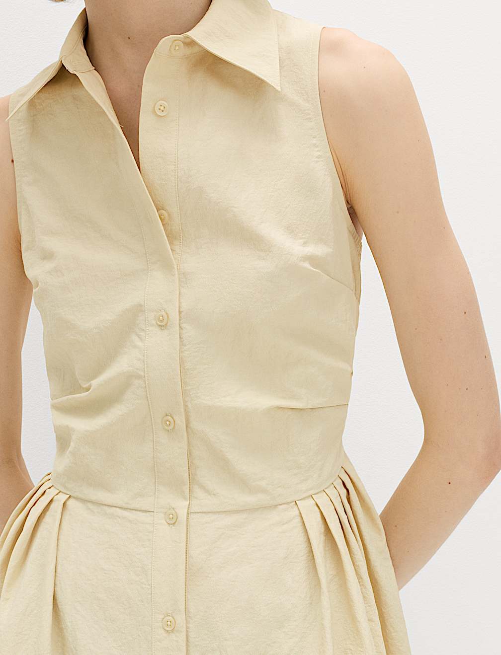 Button Through Midi Shirt Dress