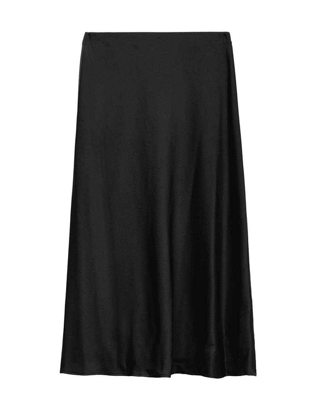 Satin Midi Slip Skirt