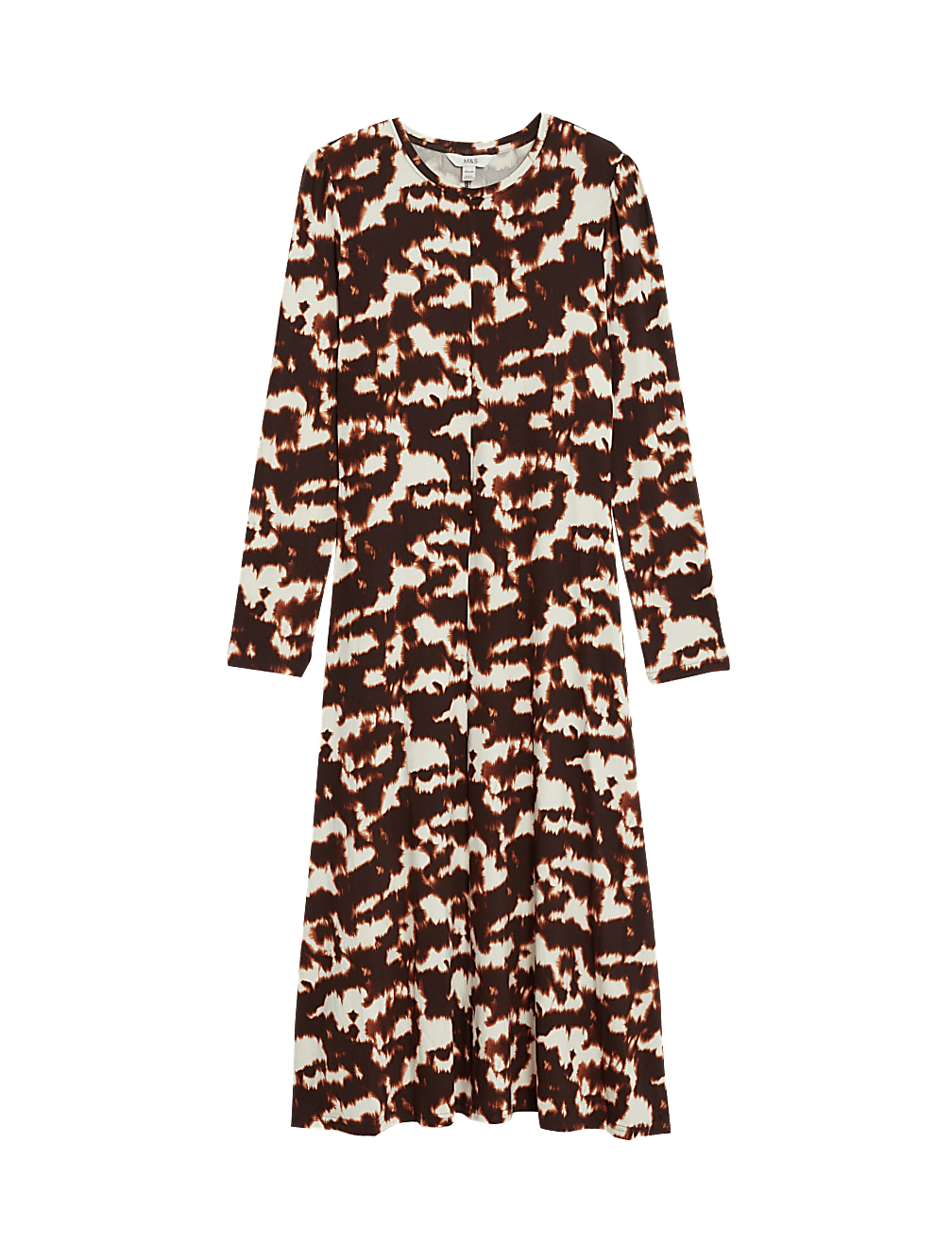 Jersey Printed Midi Column Dress