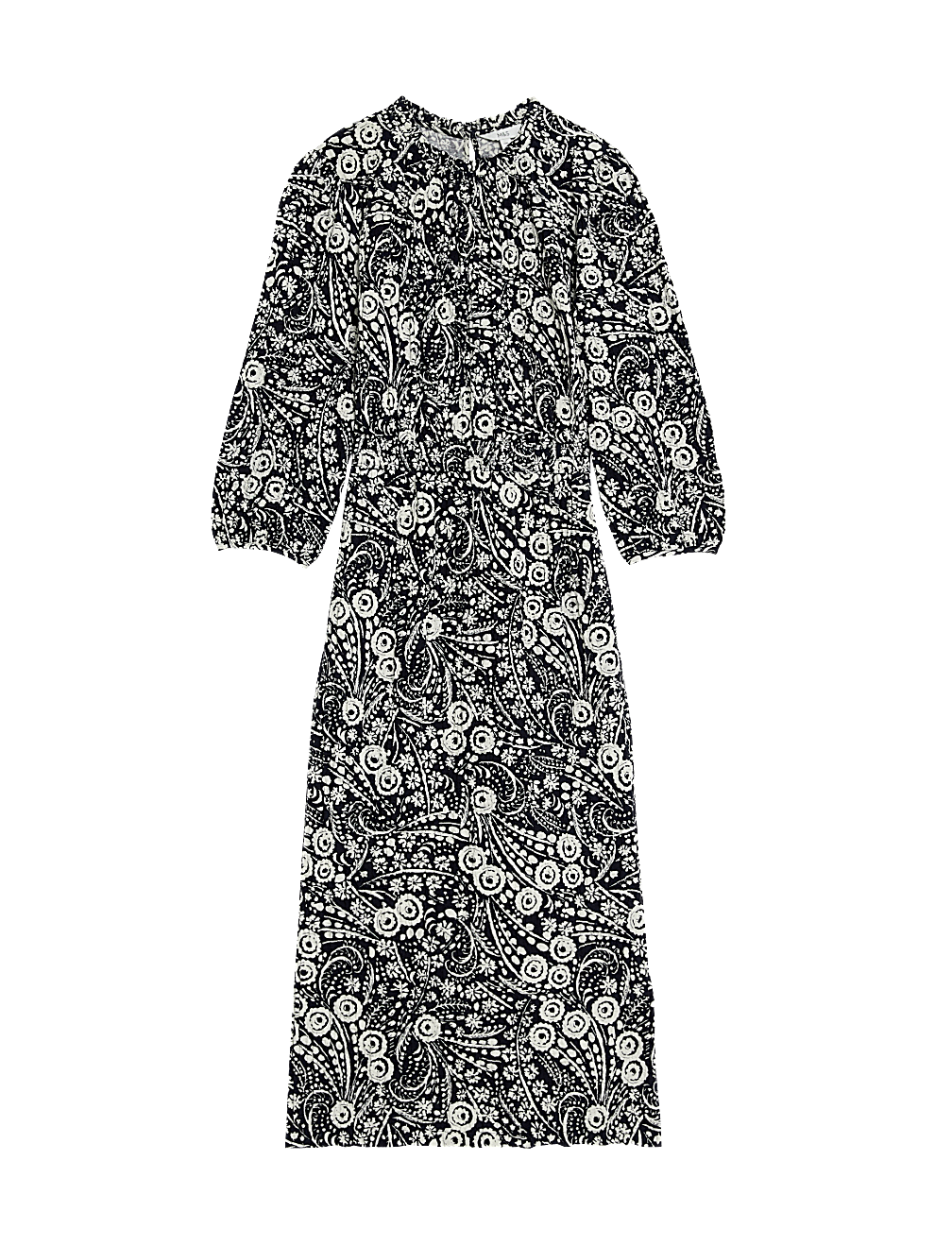 Cotton Rich Printed Midi Column Dress