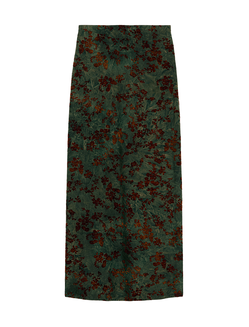 Floral Midaxi Column Skirt With Stretch