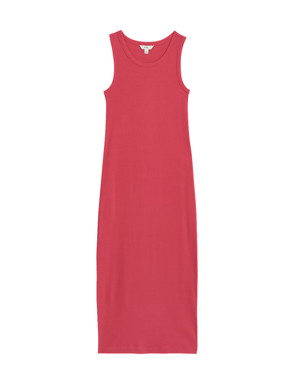 Cotton Rich Ribbed Midi Bodycon Dress