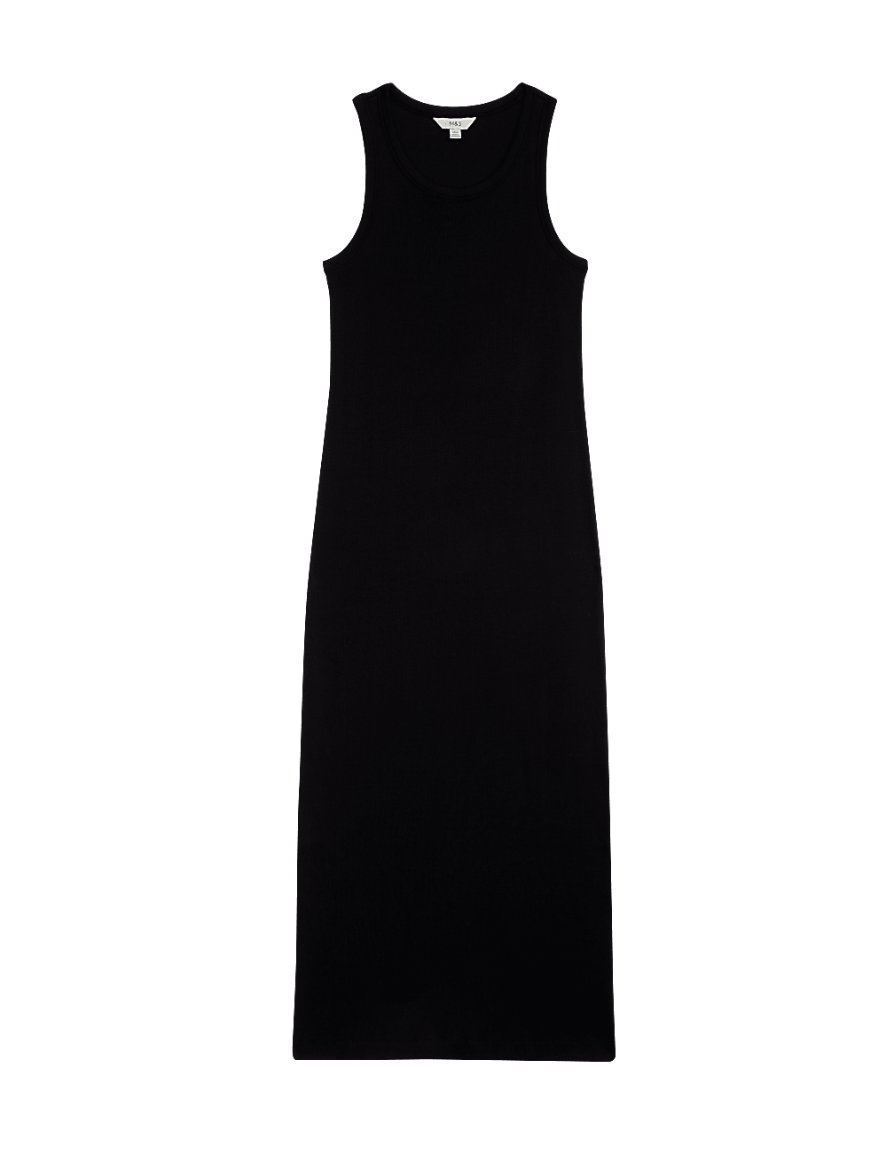 Cotton Rich Ribbed Midi Bodycon Dress