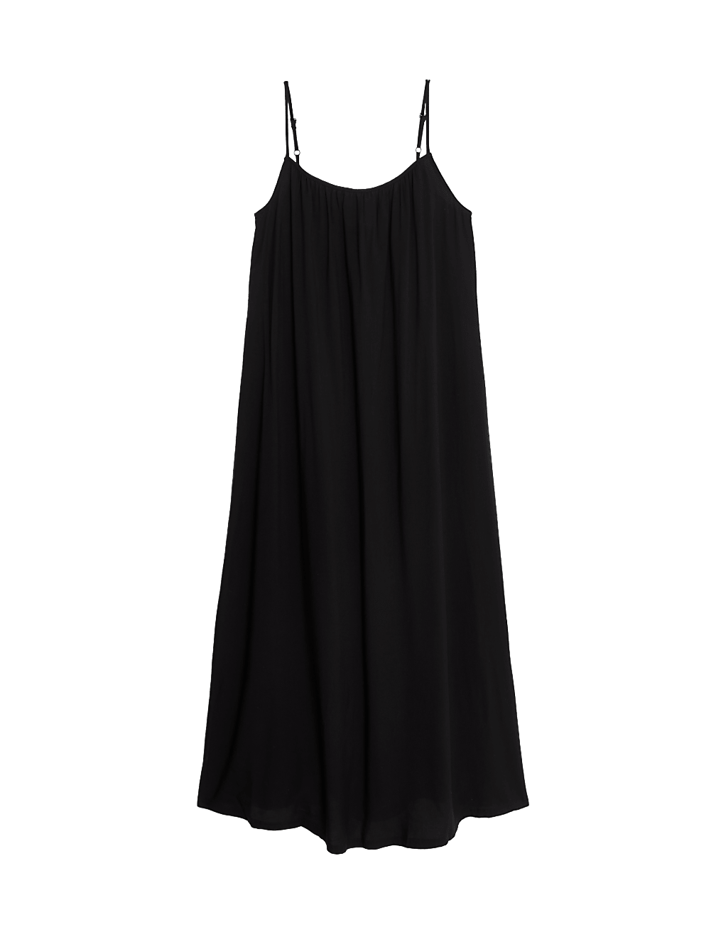 Square Neck Strappy Midi Cami Slip Dress