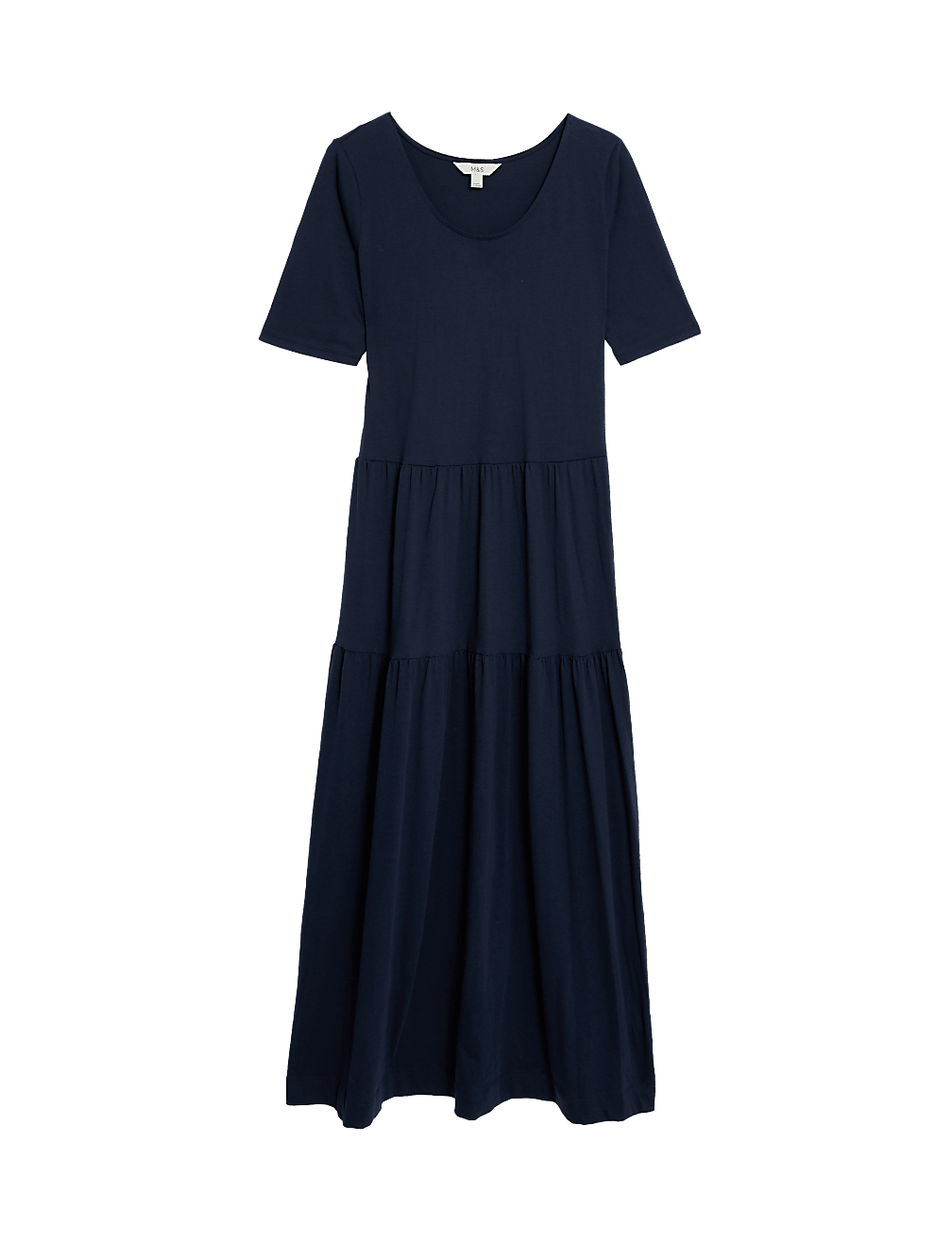 Jersey Midi Tiered Dress