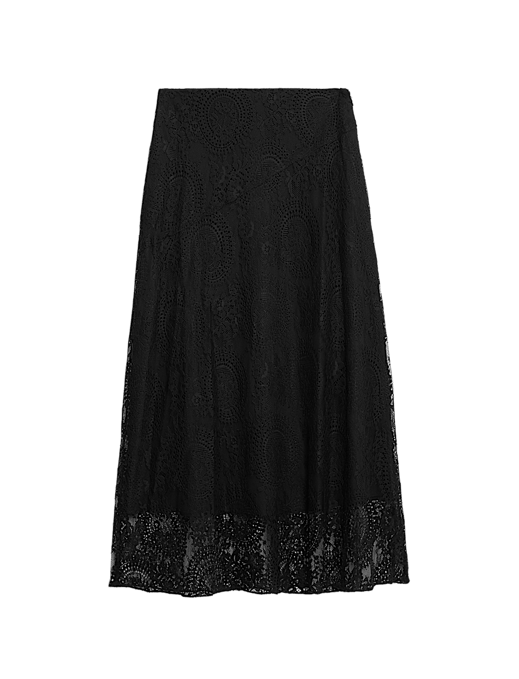 Lace Maxi Skirt with Cotton