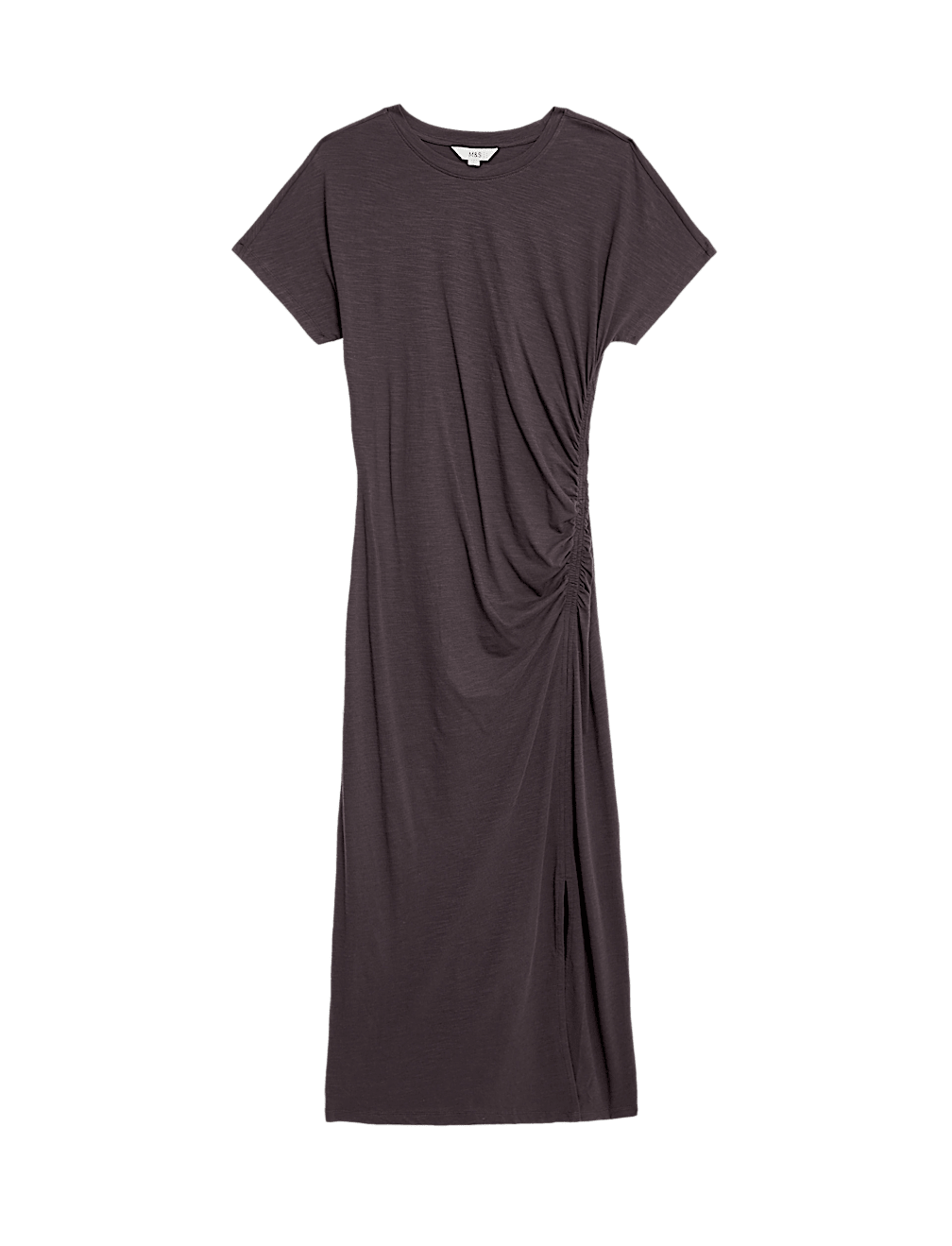 Jersey Ruched Midi Column Dress