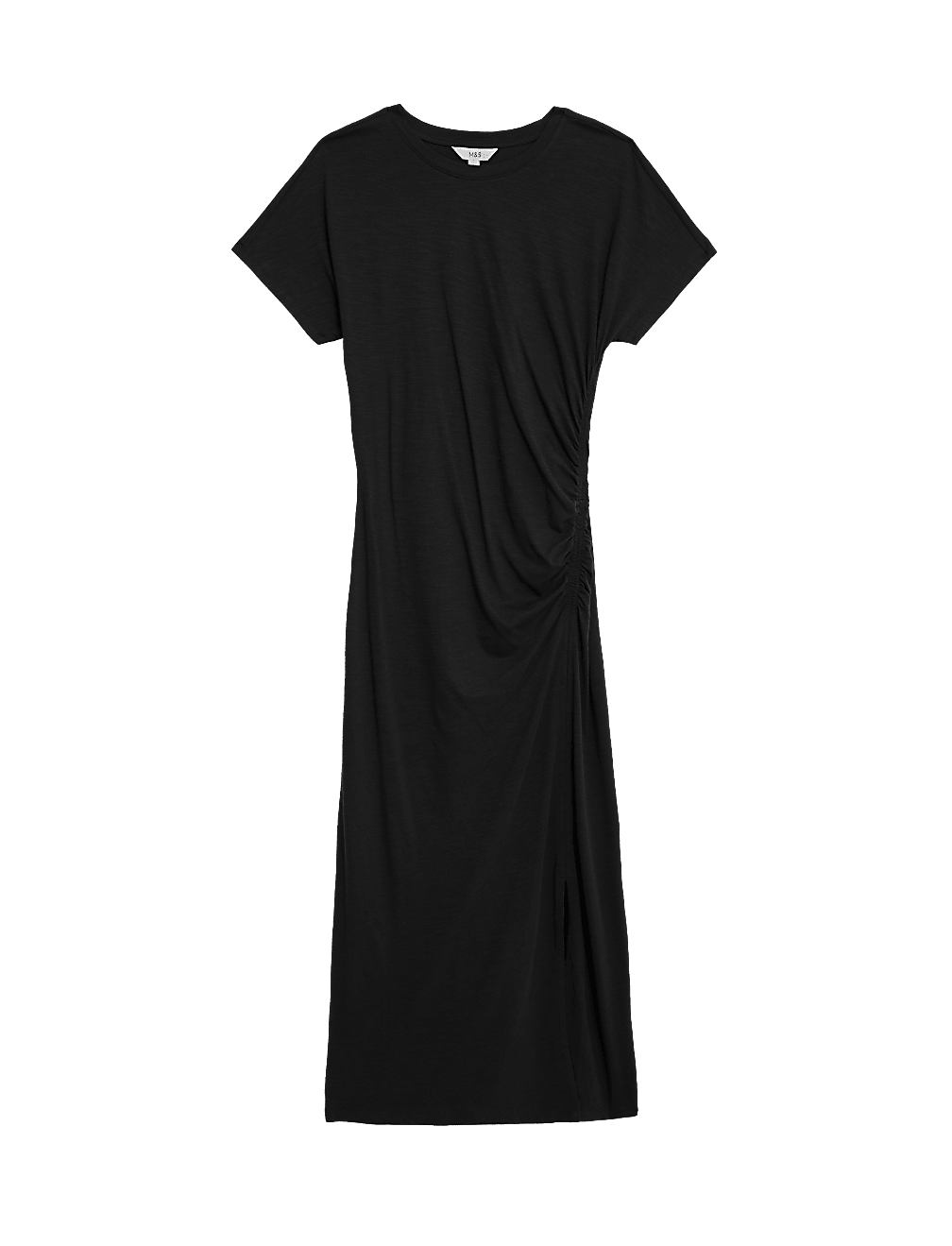 Jersey Ruched Midi Column Dress
