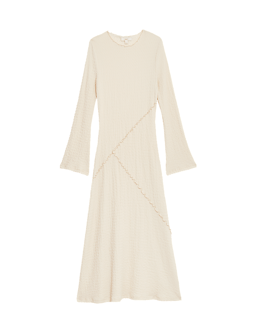 Jersey Textured Midaxi Relaxed Skater Dress