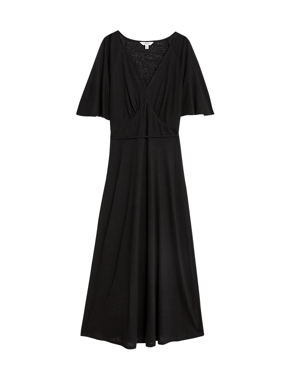 Linen Rich Midi Smock Dress