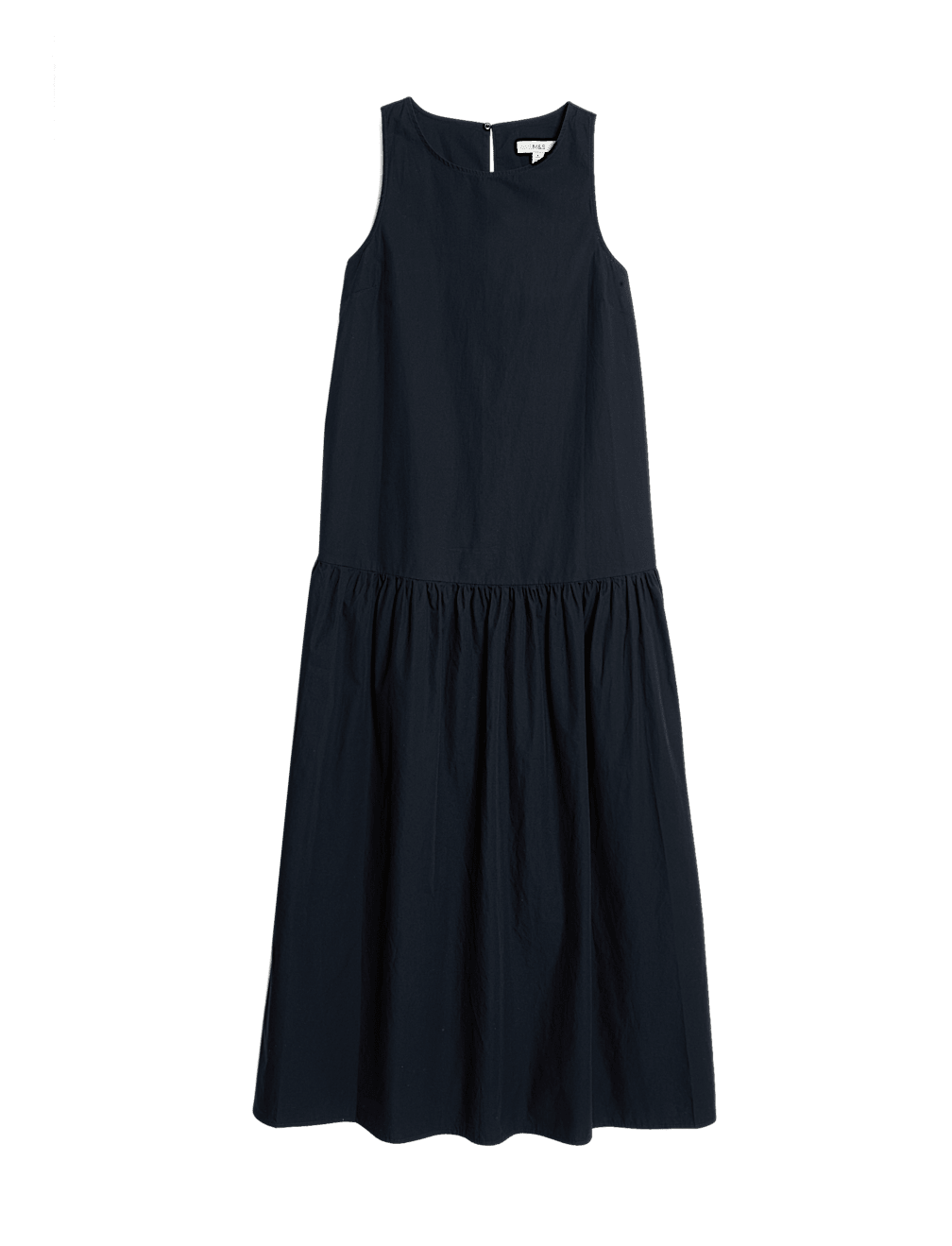 Pure Cotton Midaxi Drop Waist Tiered Dress