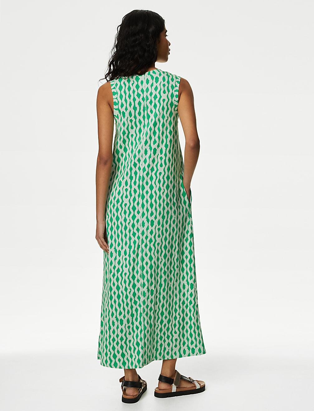 Pure Cotton Printed Midi T-Shirt Dress