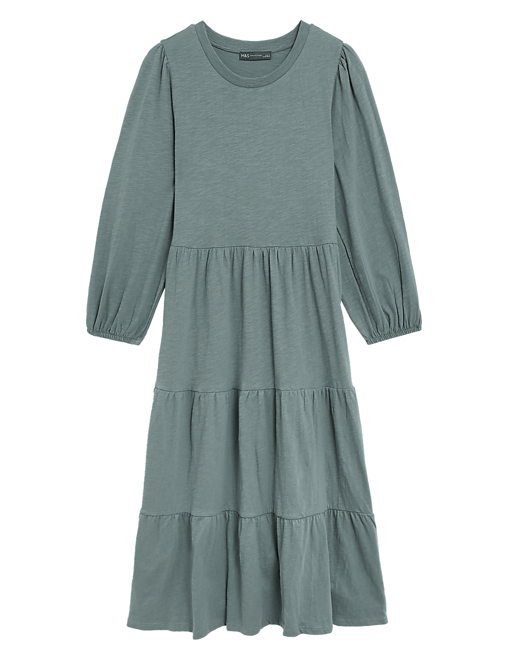 Jersey Midi Tiered Dress