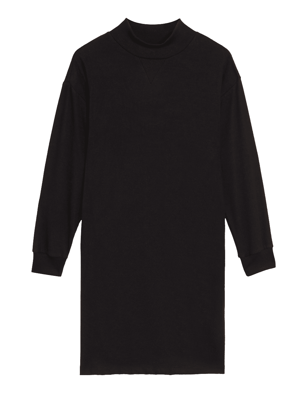 High Neck Knee Length Jumper Dress