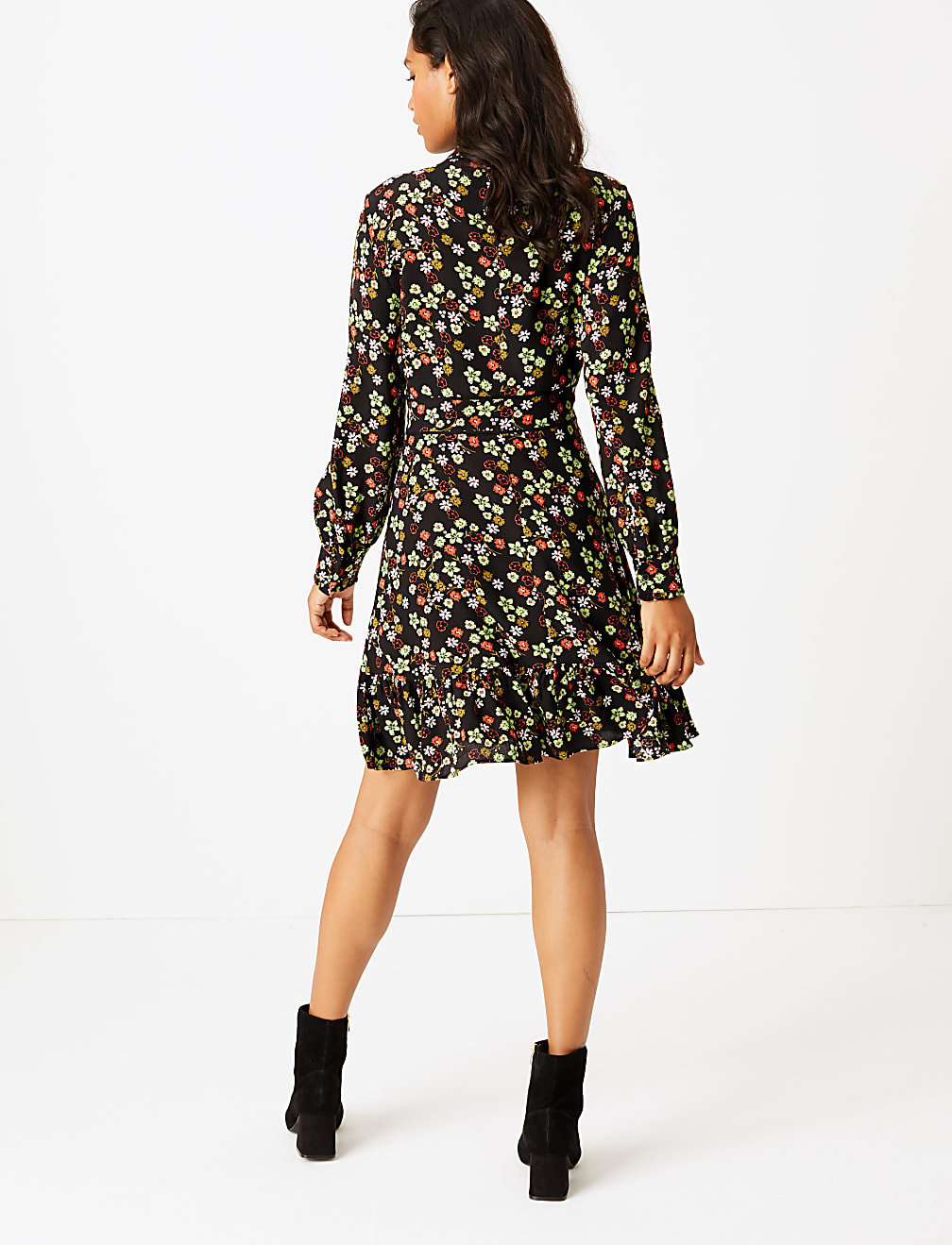 Floral Print Relaxed Mini Dress