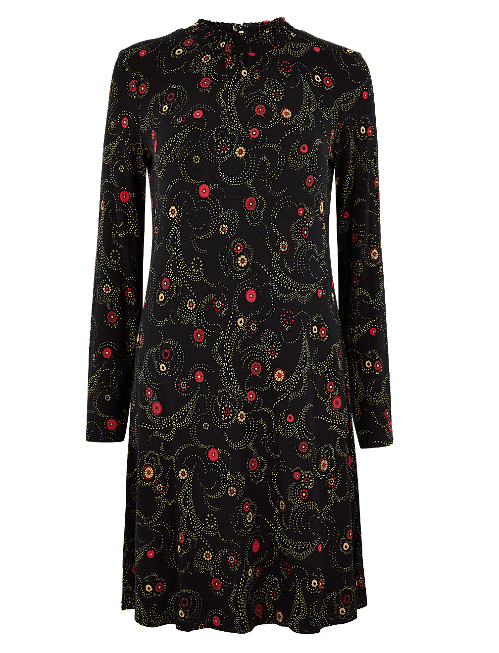 Swirl Print Swing Dress