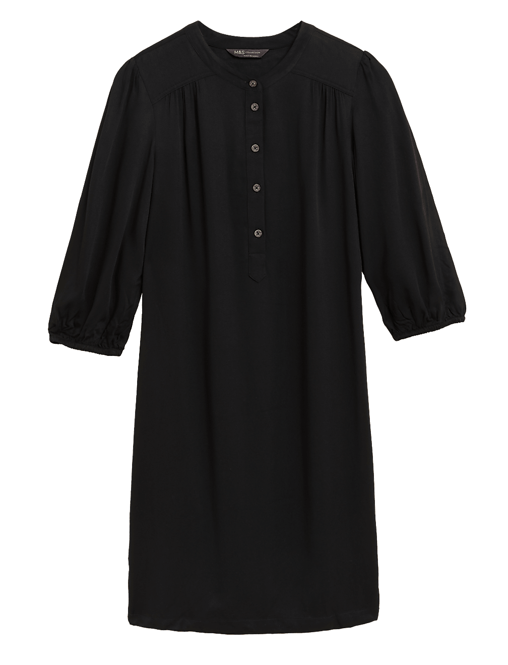 Round Neck Knee Length Shift Dress