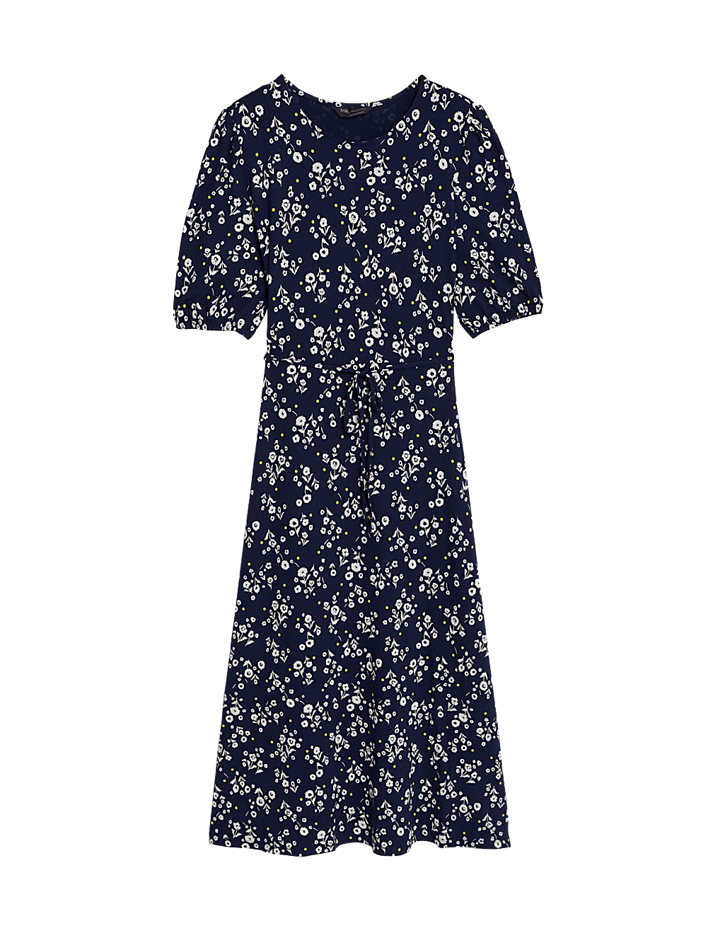 Jersey Printed Midi Tea Dress