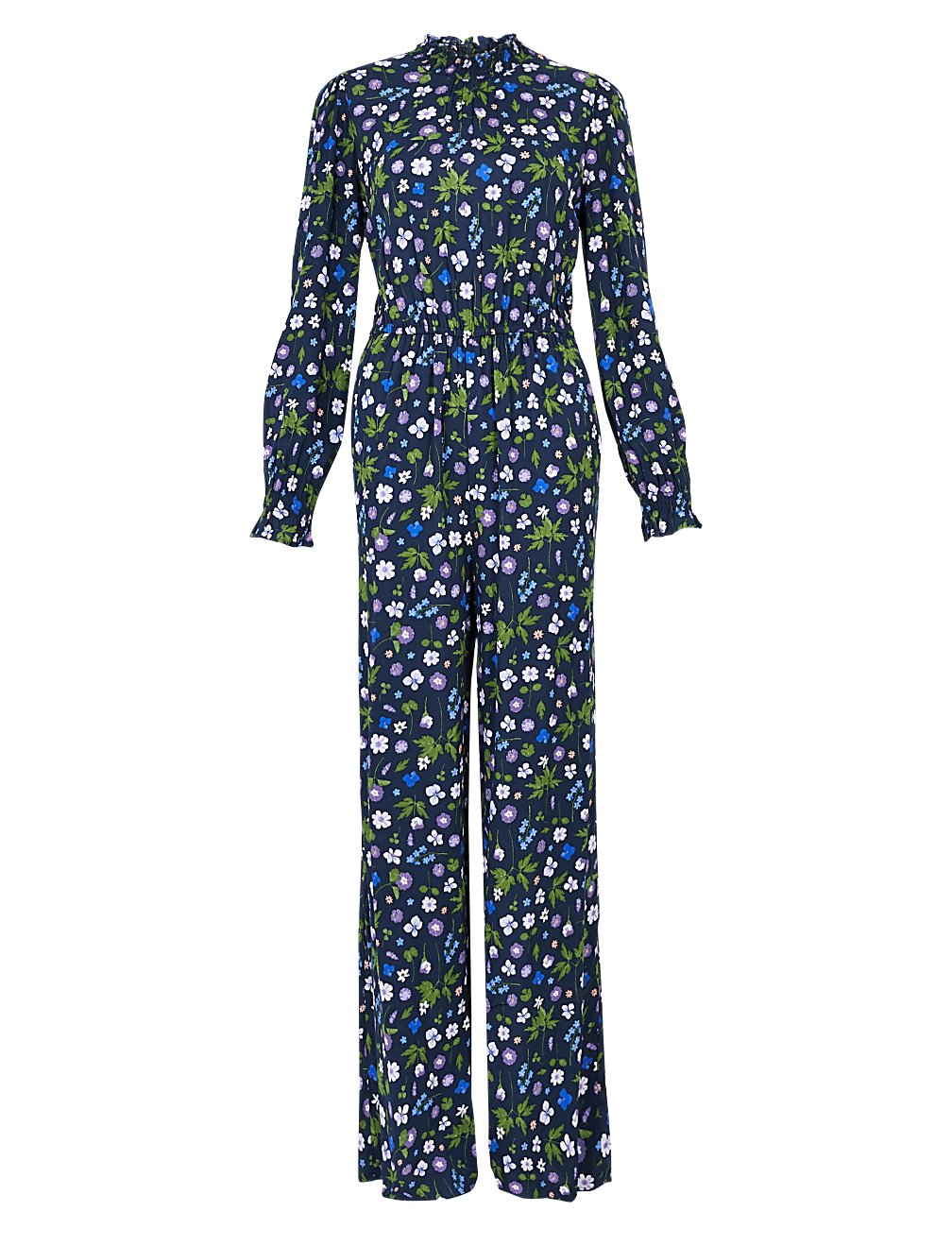 Floral Print Waisted Jumpsuit