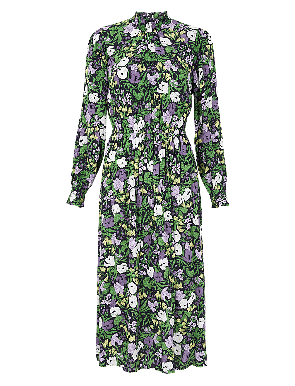 Floral Waisted Midi Dress