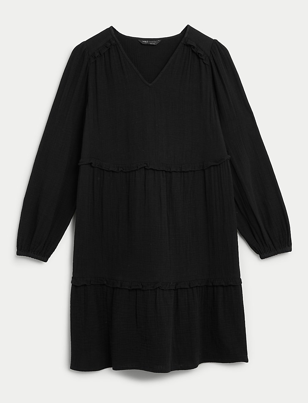 Pure Cotton Ruffle Mini Tiered Dress