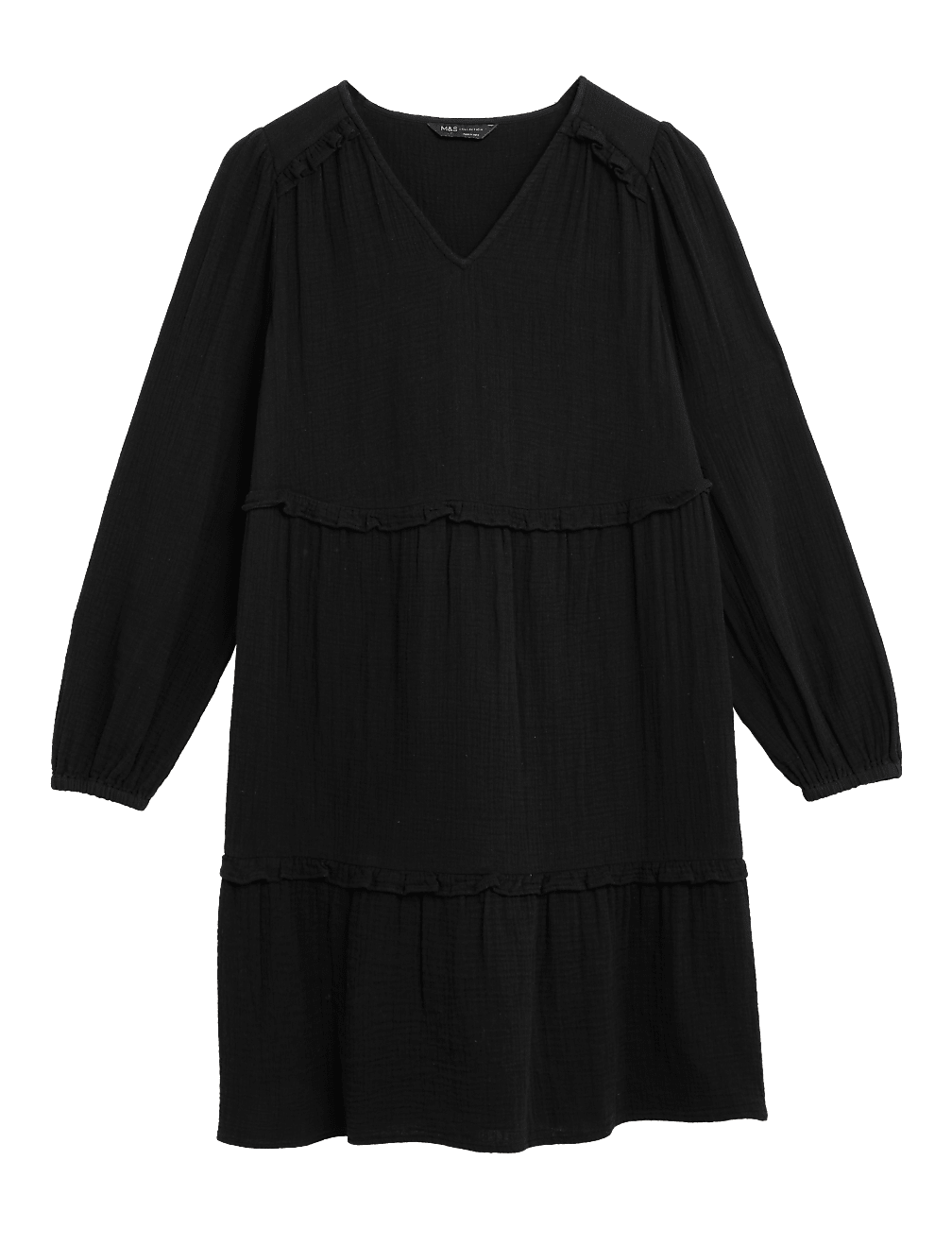 Pure Cotton Ruffle Mini Tiered Dress
