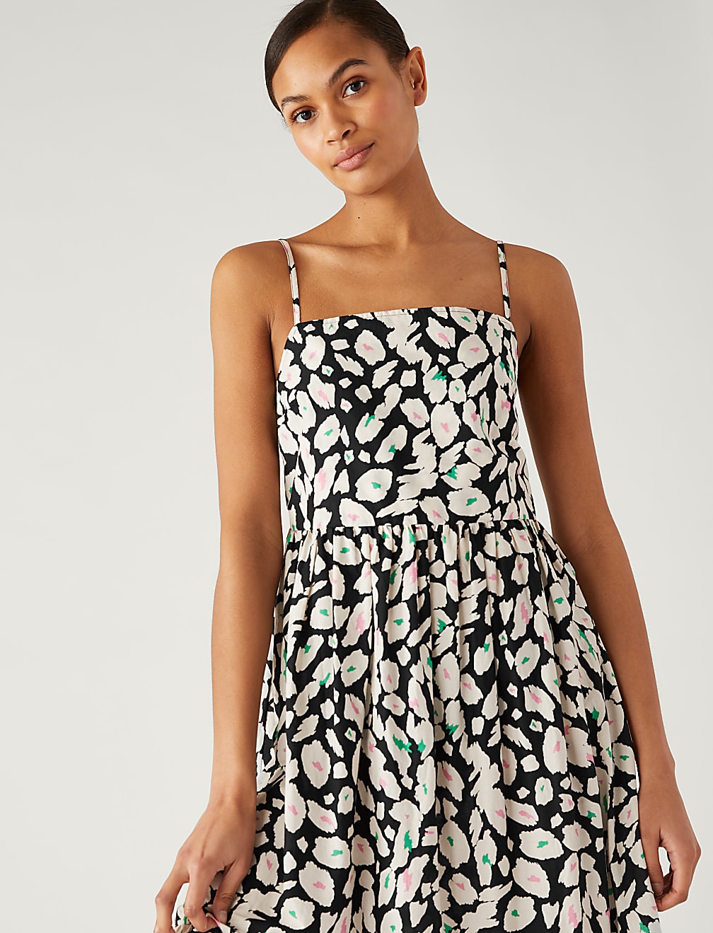 Pure Cotton Printed Midaxi Cami Dress