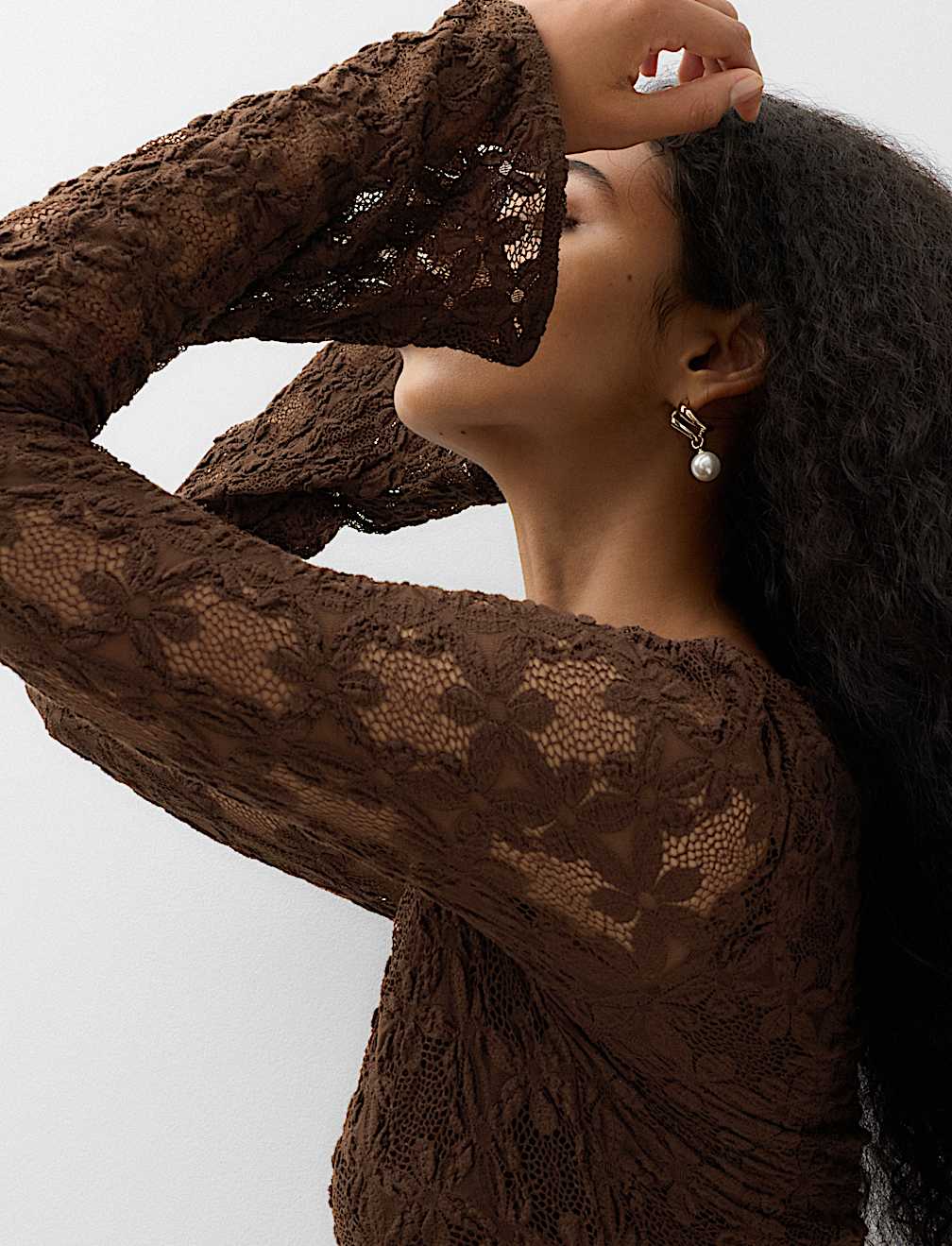 Jersey Lace Mini Skater Dress