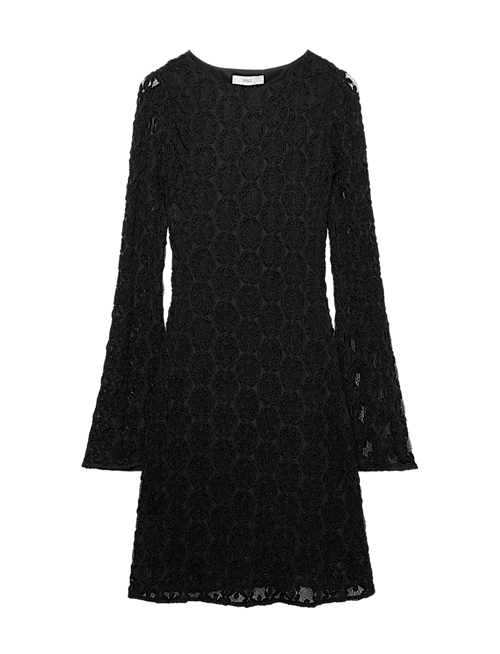 Jersey Lace Mini Skater Dress