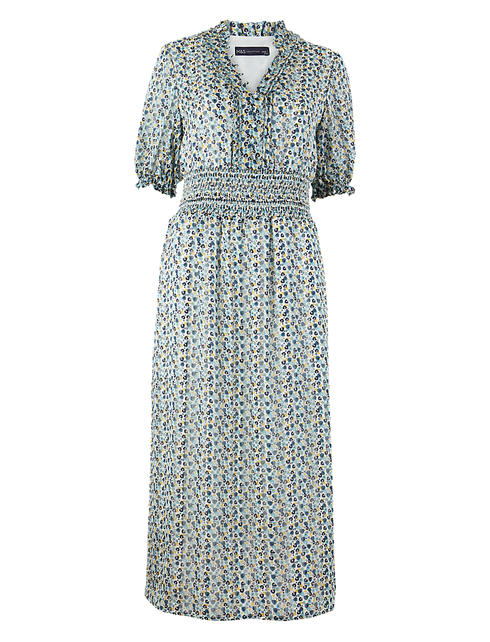 Ditsy Floral Print Waisted Dress