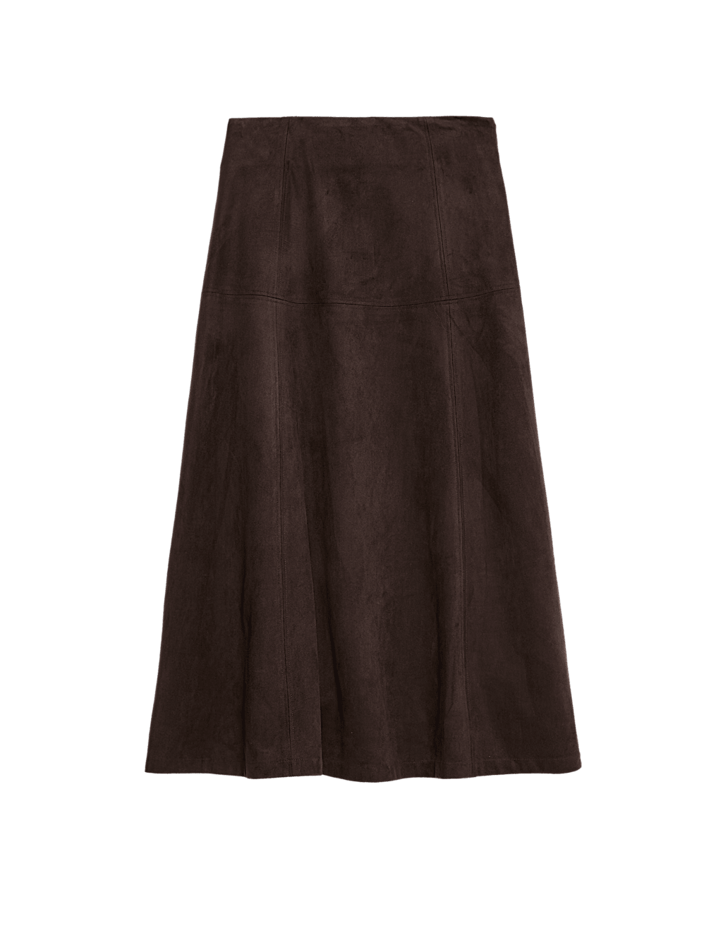 Suedette Maxi A-Line Skirt