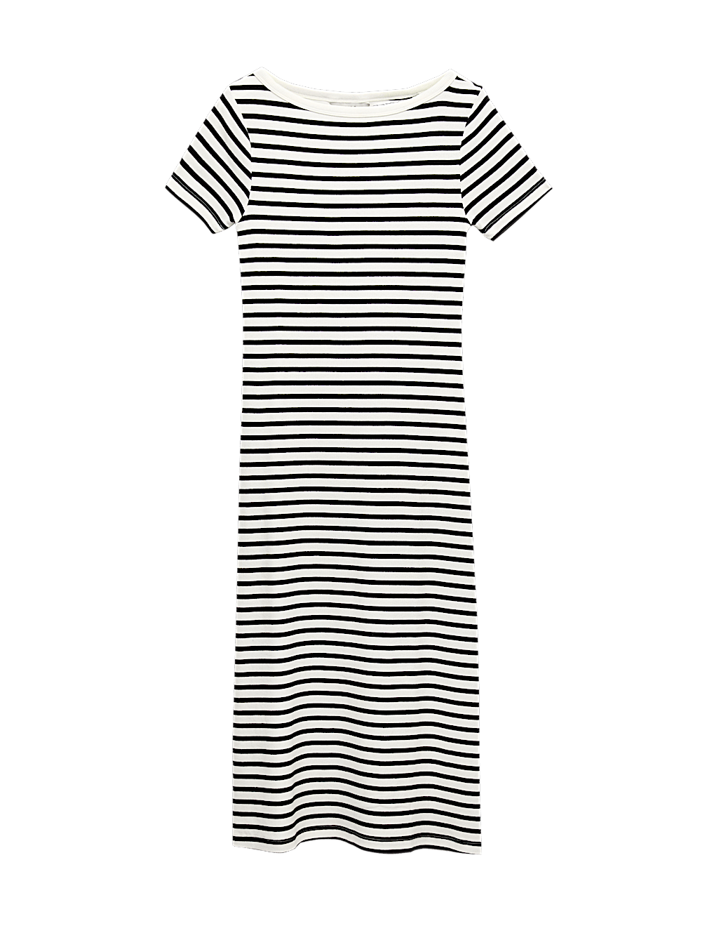 Cotton Rich Striped Midi Column Dress
