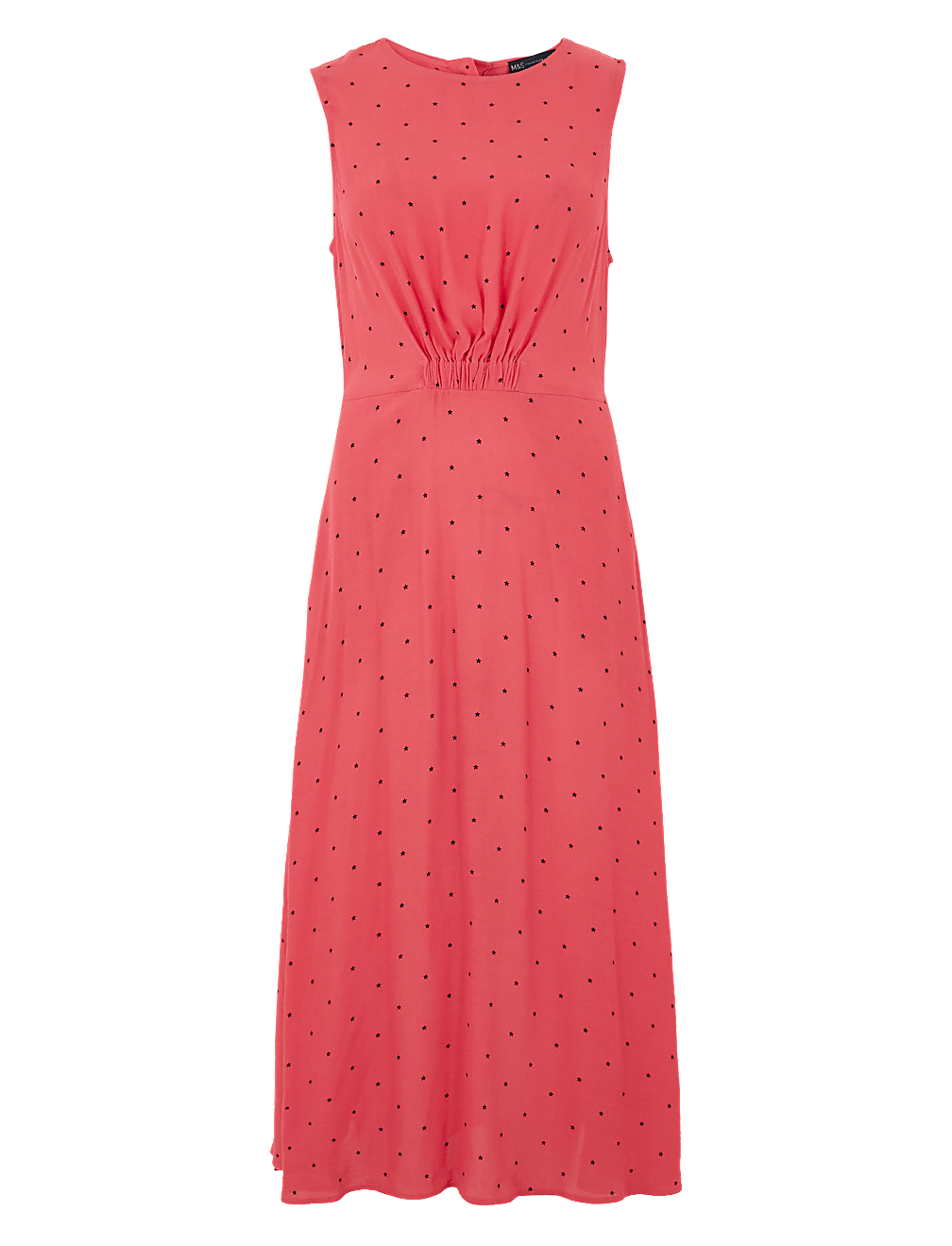 Printed Midi Waisted Dress