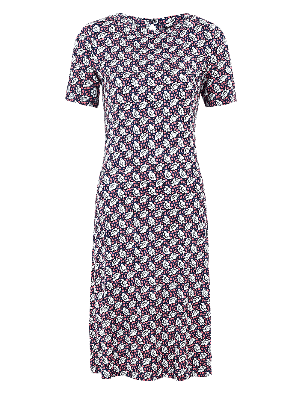 Jersey Floral Knee Length Swing Dress