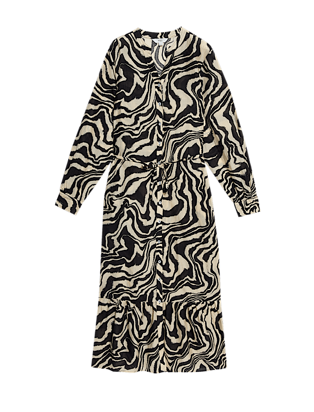 Lyocell Rich Printed Midi Relaxed Dress