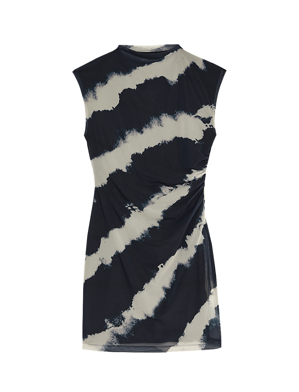 Mesh Jersey Printed Mini Dress