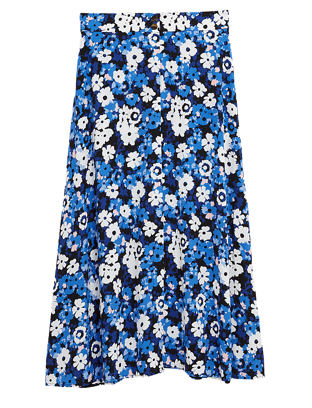 Floral Midi A-Line Skirt
