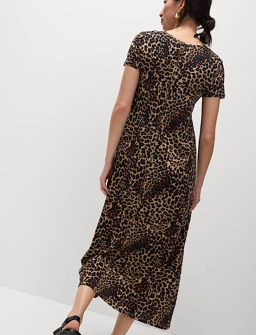 Pure Cotton Printed Midi T-Shirt Dress