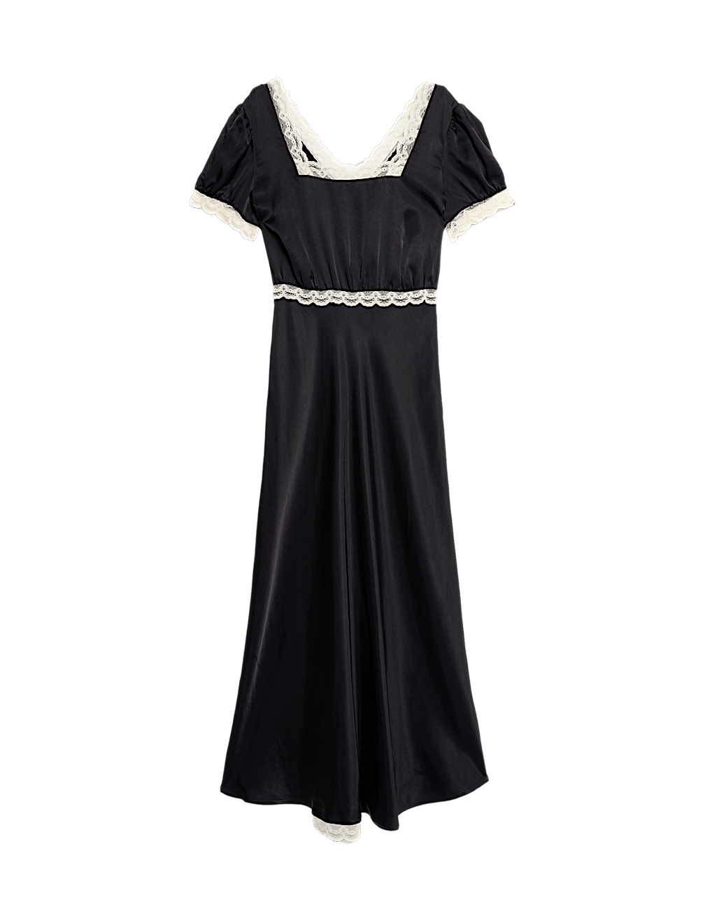 Lyocell Blend Leopard Print Square Neck Midaxi Tea Dress