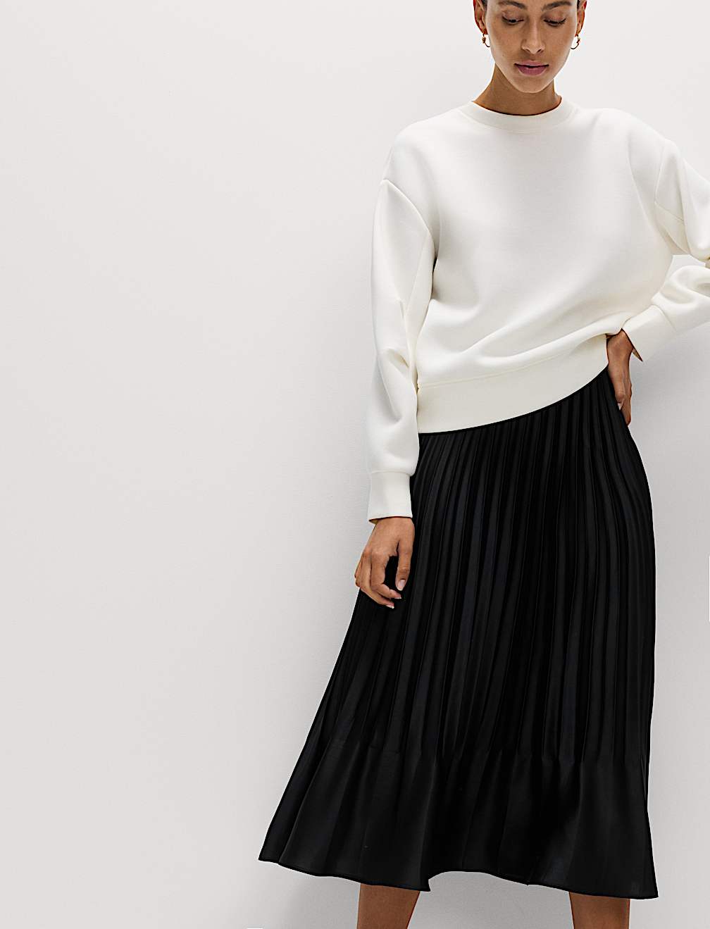 Pleated Midaxi Skirt