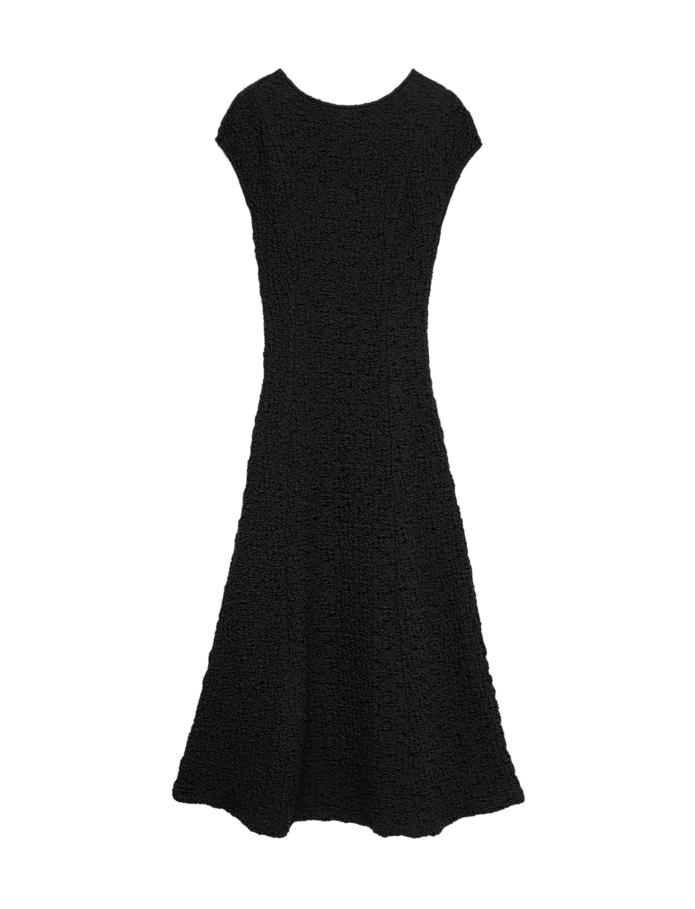 Cotton Rich Textured Midi Skater Dress