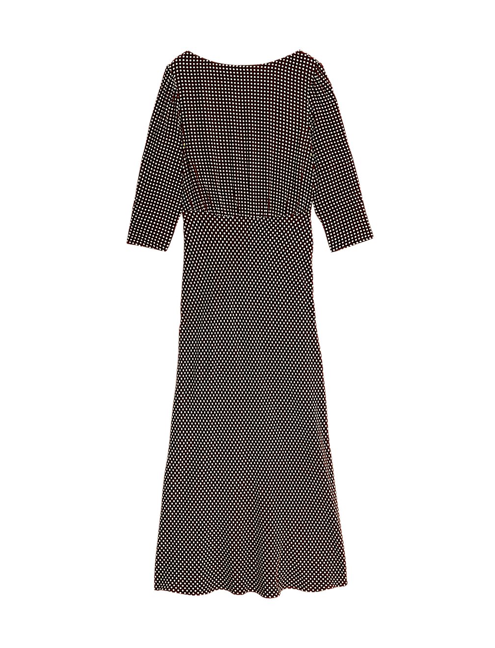Round Neck Spot Print Midaxi Tea Dress