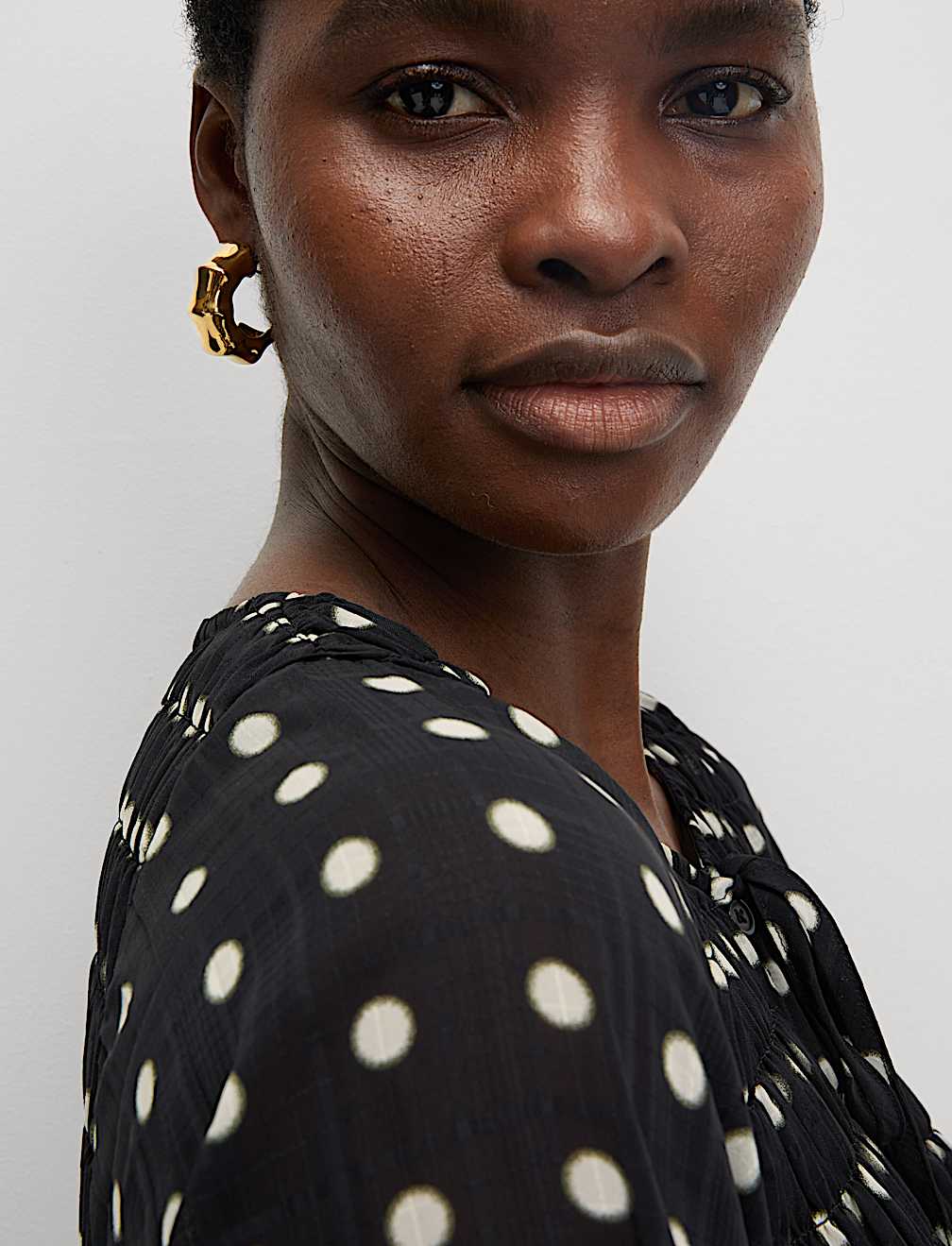 Printed Tie Front Midaxi Shirred Dress