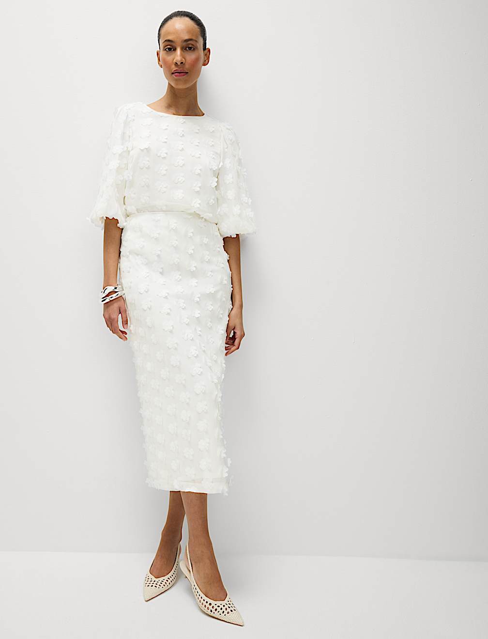 Embellished Midaxi Column Skirt