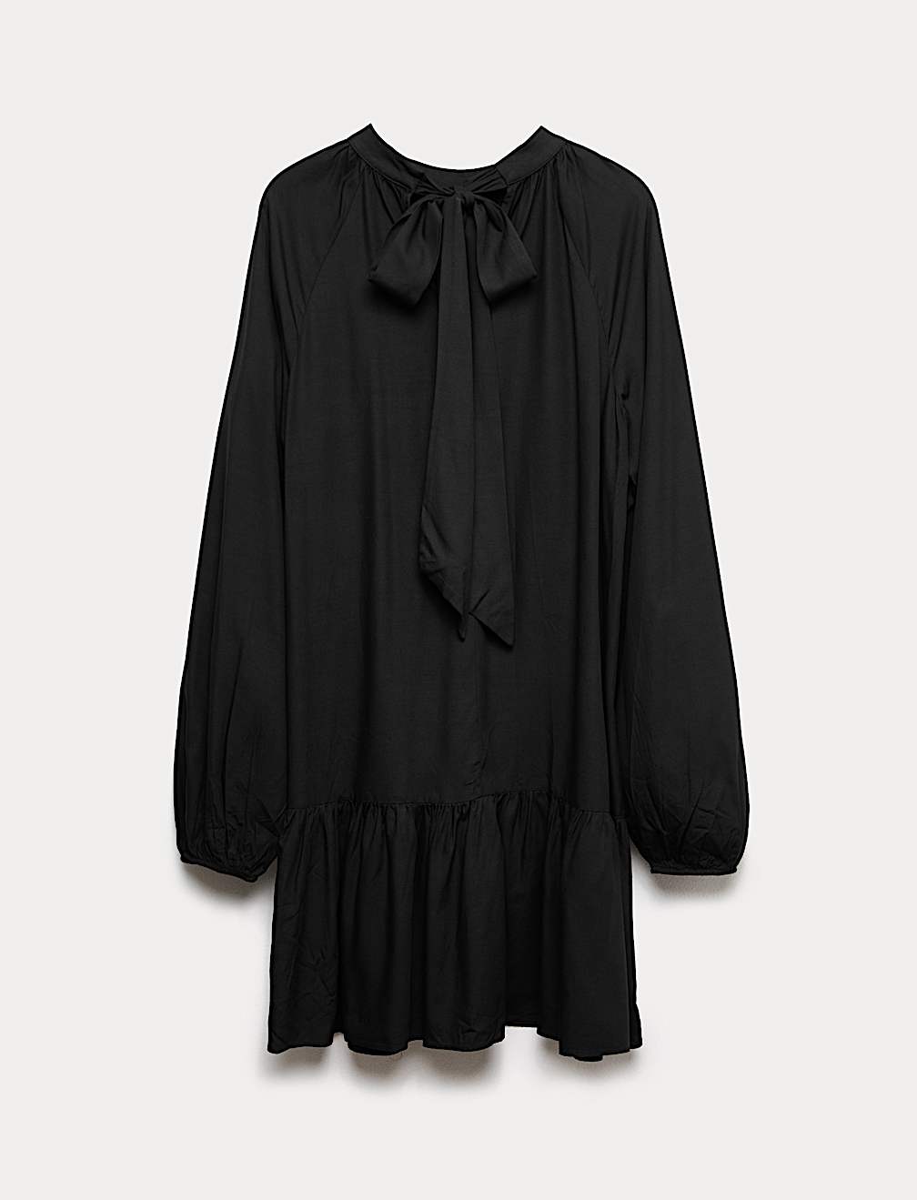 Funnel Neck Mini Smock Dress