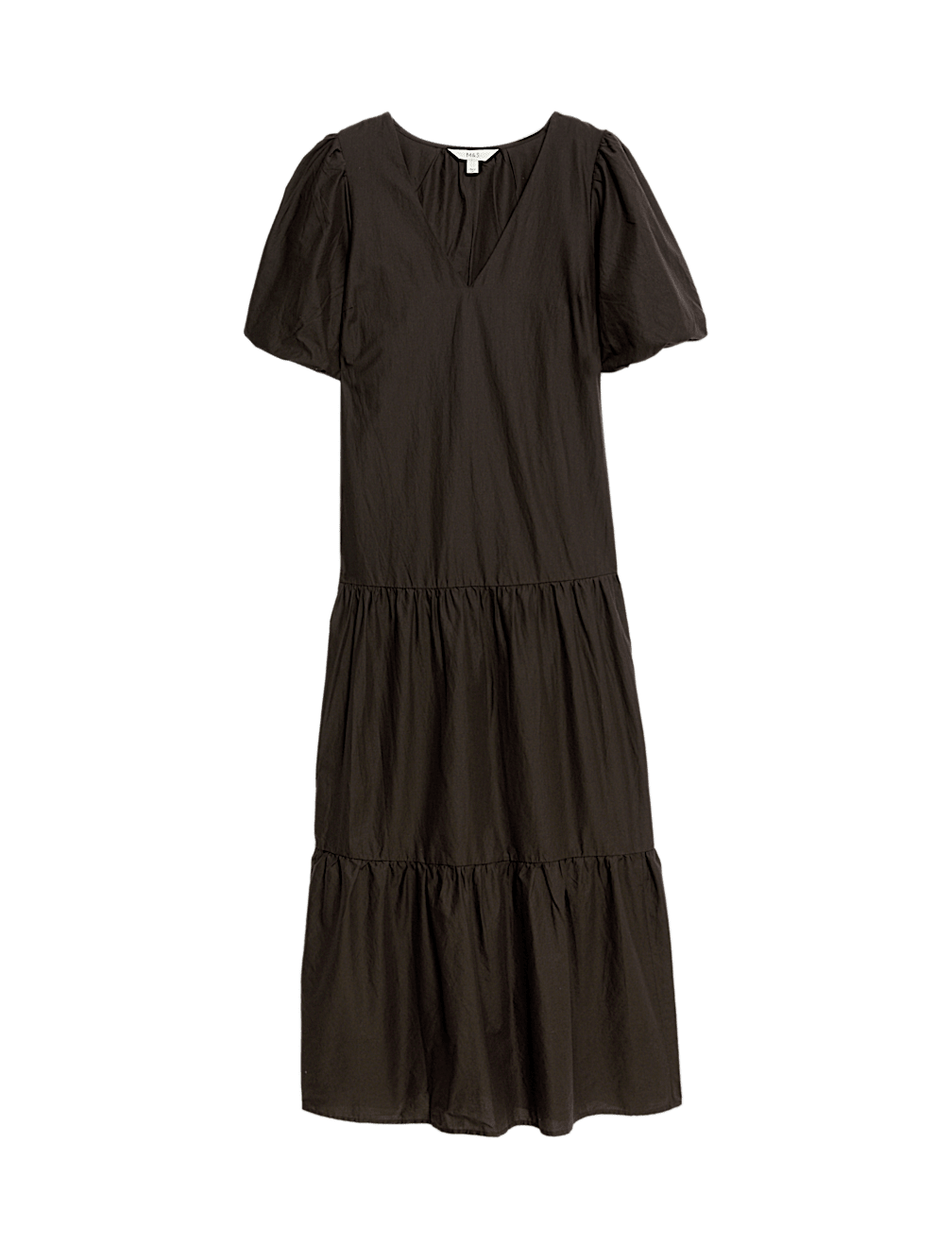 Pure Cotton Midi Tiered Dress