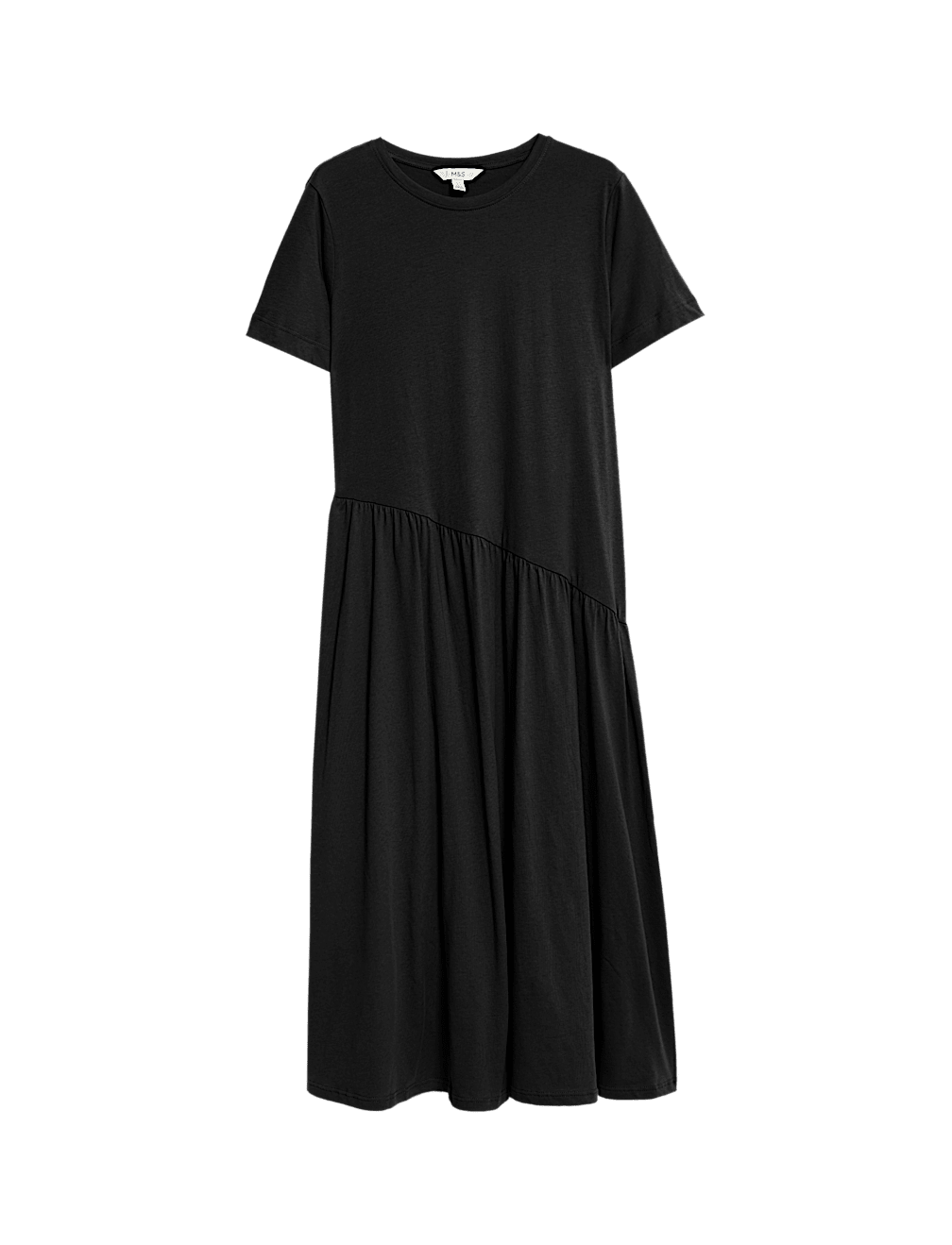 Pure Cotton Midi Drop Waist T-Shirt Dress