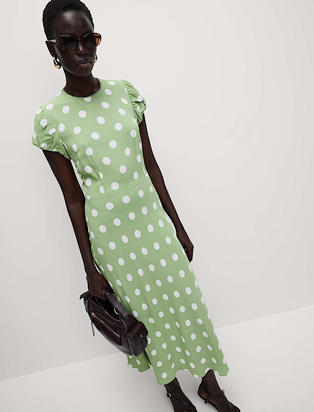 Polka Dot Midaxi Tea Dress
