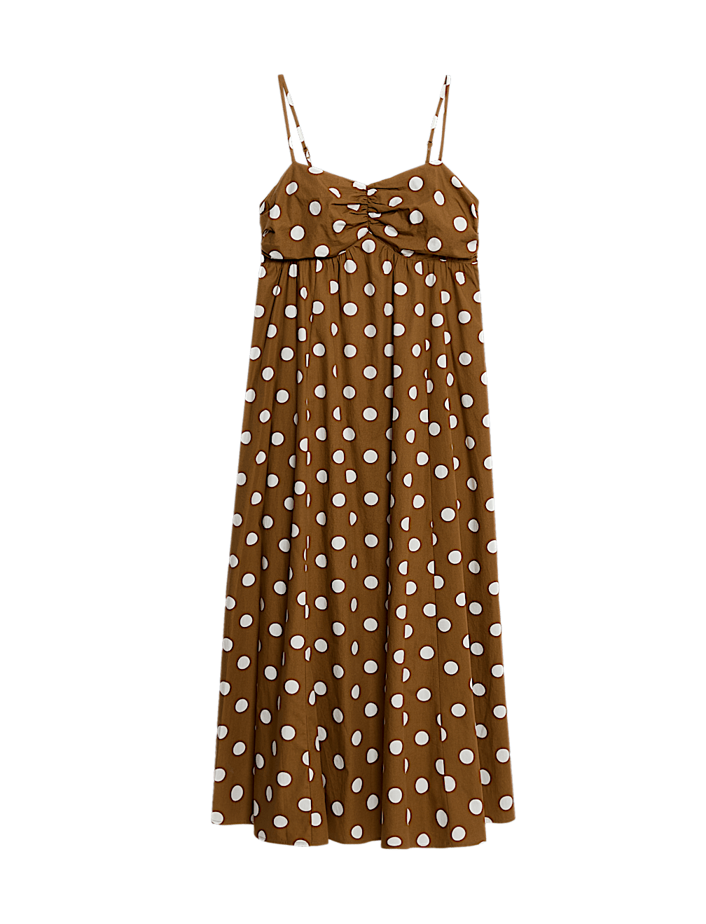 Pure Cotton Polka Dot Midaxi Cami Dress
